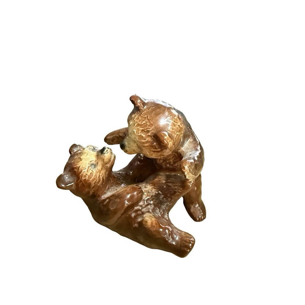 Vintage Goebel W. Germany Black brown  Bear Cubs Playing‎ Figurine